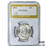 1963 Franklin Half Dollar PGA MS66
