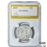 1939 Walking Liberty Half Dollar PGA MS66