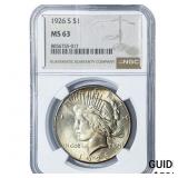 1926-S Silver Peace Dollar NGC MS63