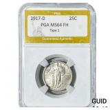 1917-D Standing Liberty Quarter PGA MS64 FH Type 1