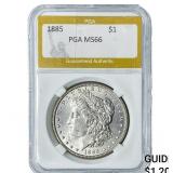 1885 Morgan Silver Dollar PGA MS66