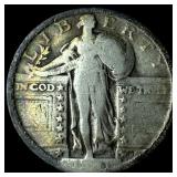 1925 Standing Liberty Silver Quarter LIGHTLY CIRCU