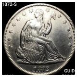 1872-S Seated Liberty Half Dollar UNCIRCULATED