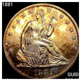 1881 Seated Liberty Half Dollar CHOICE BU+