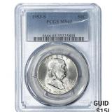 1953-S Franklin Half Dollar PCGS MS65