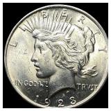 1923 Silver Peace Dollar GEM BU