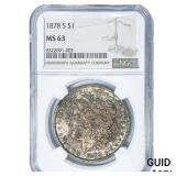 1878-S Morgan Silver Dollar NGC MS63