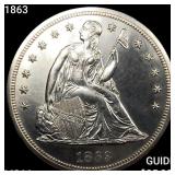 1863 Seated Liberty Dollar CHOICE BU