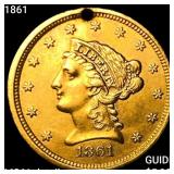 1861 $2.50 Gold Quarter Eagle UNCIRCULATED