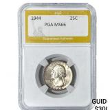 1944 Washington Silver Quarter PGA MS66
