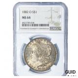 1882-O Morgan Silver Dollar NGC MS64