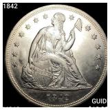 1842 Seated Liberty Dollar UNCIRCULATED +