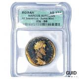 AD 174 Roman Empire Marcus Aurelius Bronze Sestert