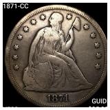 1871-CC Seated Liberty Dollar LIGHTLY CIRCULATED