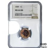 1889 Indian Head Cent NGC MS64 RB