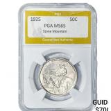 1925 Stone Mountain Half Dollar PGA MS65