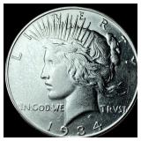 1934 Silver Peace Dollar CHOICE BU