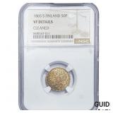 1865 S Finland Silver 50 Pennia NGC VF Details