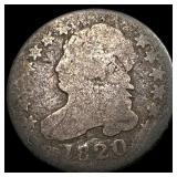 1820 LARGE O Capped Bust Dime NICELY CIRCULATED