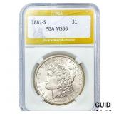 1881-S Morgan Silver Dollar PGA MS66