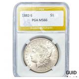 1882-S Morgan Silver Dollar PGA MS66
