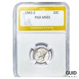 1941-S Mercury Silver Dime PGA MS65