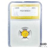1849 Rare Gold Dollar PGA MS63+