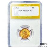 1909 Wheat Cent PGA MS66+RD
