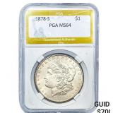 1878-S Morgan Silver Dollar PGA MS64