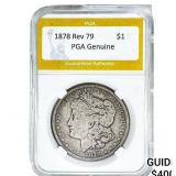 1878 Rev 79 Morgan Silver Dollar PGA Genuine