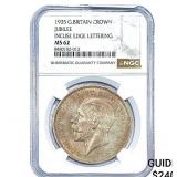 1935 Great Britain Silver Jubilee Crown NGC MS62