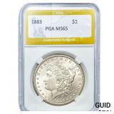 1883 Morgan Silver Dollar PGA MS65