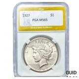 1927 Silver Peace Dollar PGA MS65