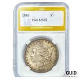 1883 Morgan Silver Dollar PGA MS65
