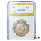 1906 Barber Half Dollar PGA MS64