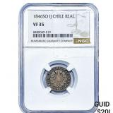 1846 Chile Silver 1 Real NGC VF35