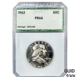 1963 Franklin Half Dollar PCI PR66