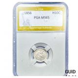 1856 Seated Liberty Half Dime PGA MS65