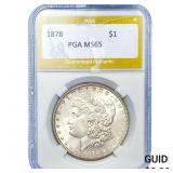 1878 Morgan Silver Dollar PGA MS65