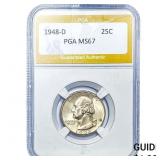 1948-D Washington Silver Quarter PGA MS67