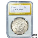 1879-S Morgan Silver Dollar PGA MS66