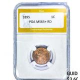 1895 Indian Head Cent PGA MS65+RD