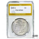1899-S Morgan Silver Dollar PGA MS64