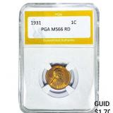 1931 Wheat Cent PGA MS66RD