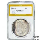 1921-D Morgan Silver Dollar PGA MS64