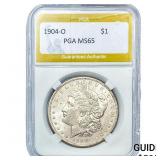 1904-O Morgan Silver Dollar PGA MS65