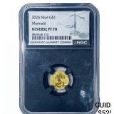 2026 Gold $1 Niue Mermaid NGC PF70