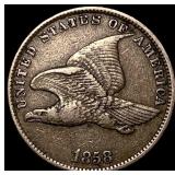 1858 Copper-Nickel Flying Eagle Cent CLOSELY  UNC