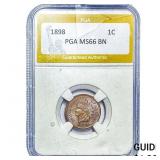 1898 Indian Head Cent PGA MS66BN