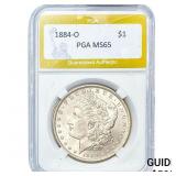 1884-O Morgan Silver Dollar PGA MS65